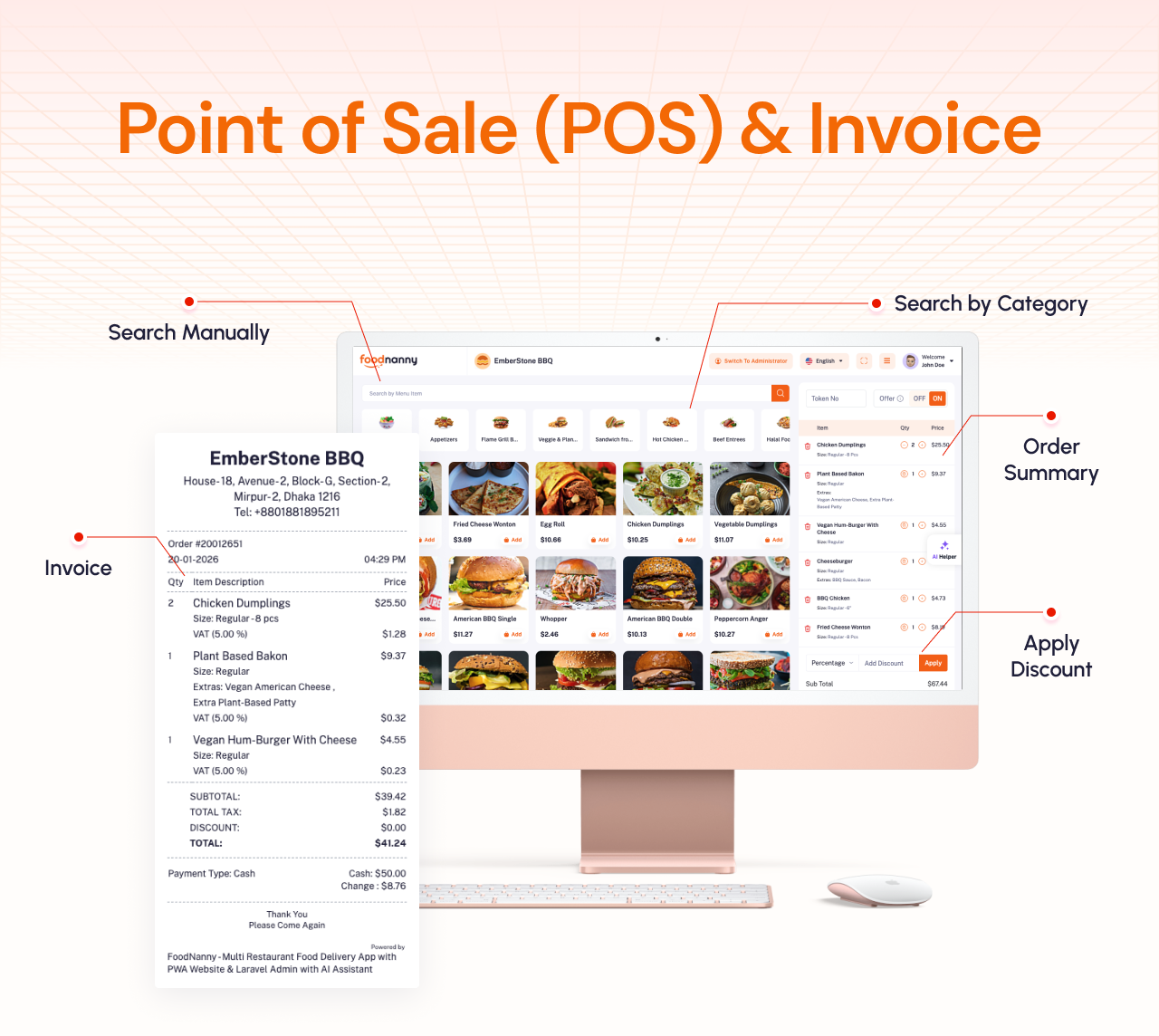FoodNanny - Multi Restaurant Food Delivery App with PWA Website & Laravel Admin with AI Assistant