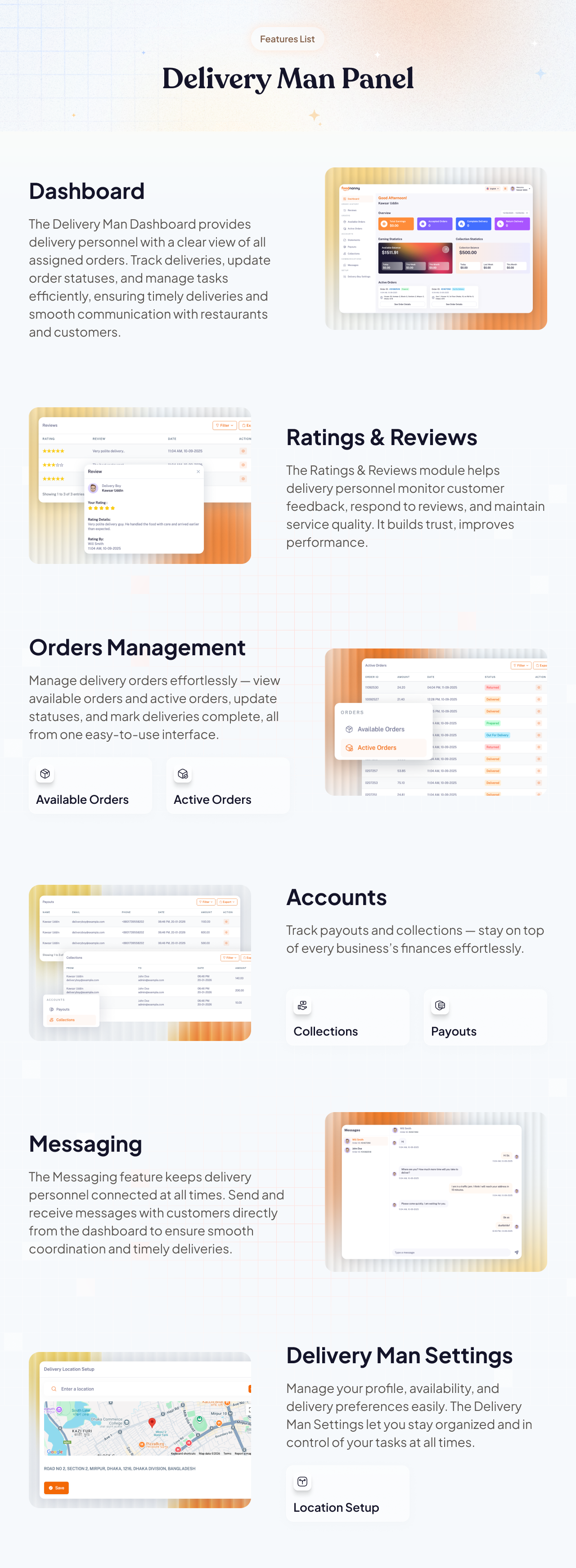 FoodNanny - Multi Restaurant Food Delivery App with PWA Website & Laravel Admin with AI Assistant